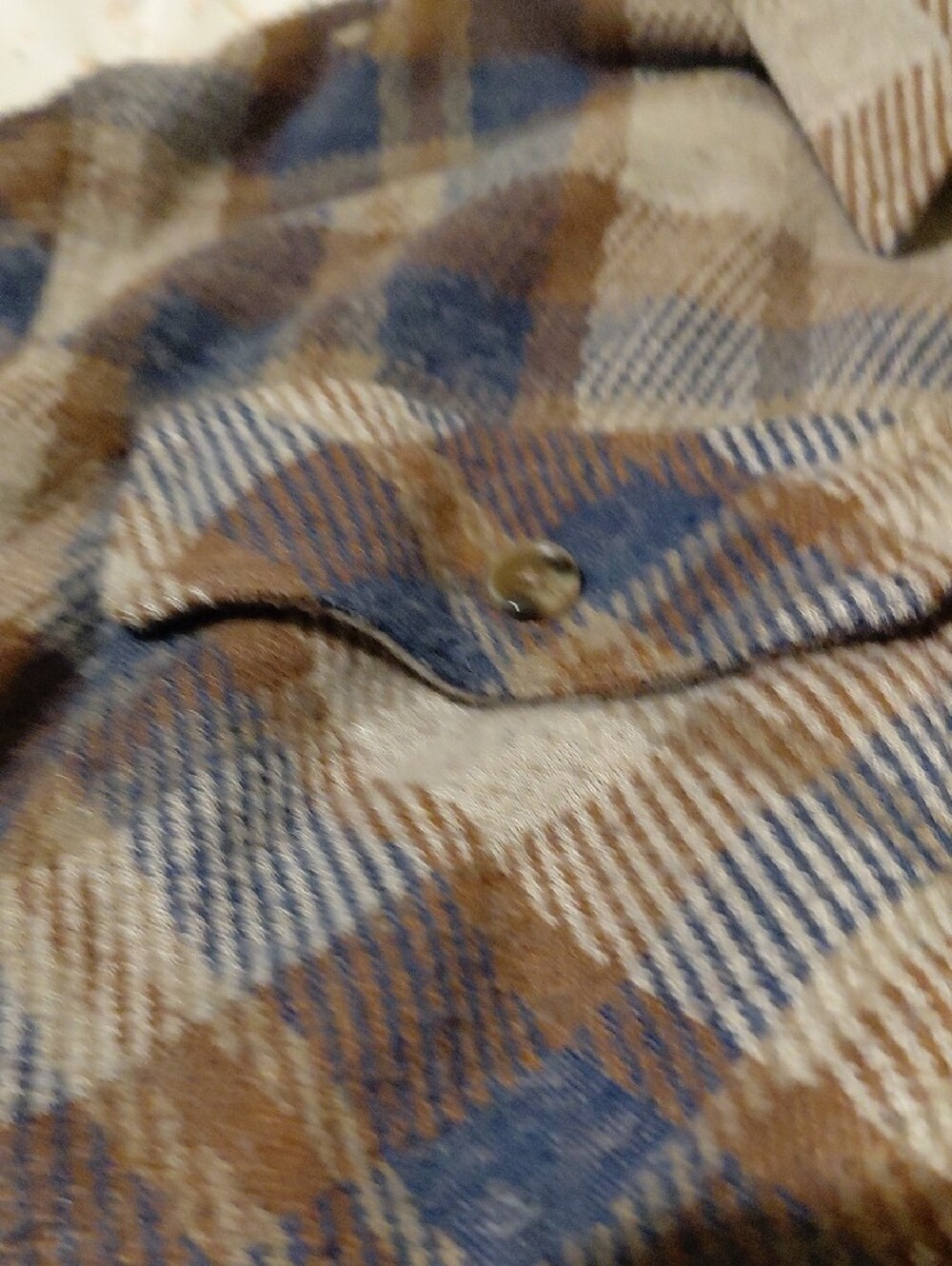 Chaps Blue and Brown Plaid Button-Down Shirt - Picture 5 of 9